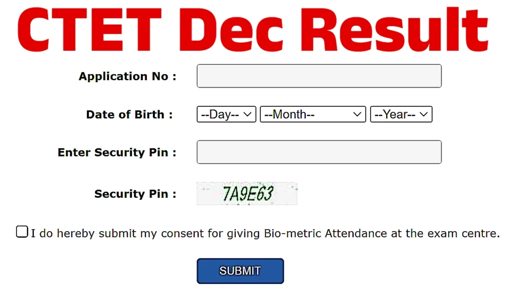 CTET December 2024 Results Announced :New Delhi, January 9, 2025